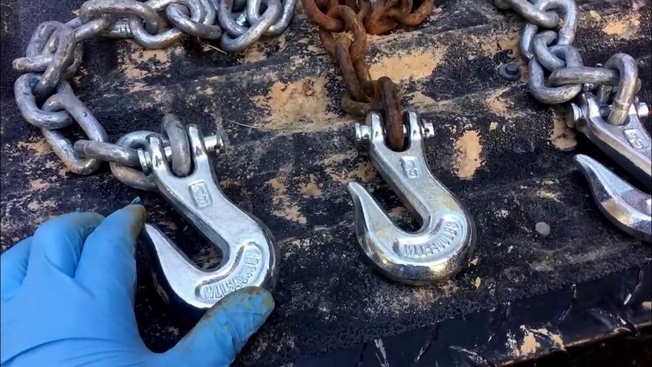 Putting New Chain Hooks on Broken Chains Harbor Freight YouTube