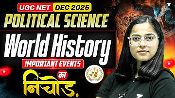 🔥World History (Important Events) 🔥| UGC NET Political Science Dec 2025 ✅ | By Poorti Ma
