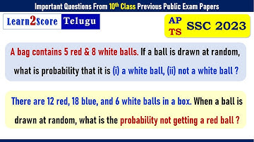 Probability of Selecting a Ball: 10th Maths Important Problems AP TS