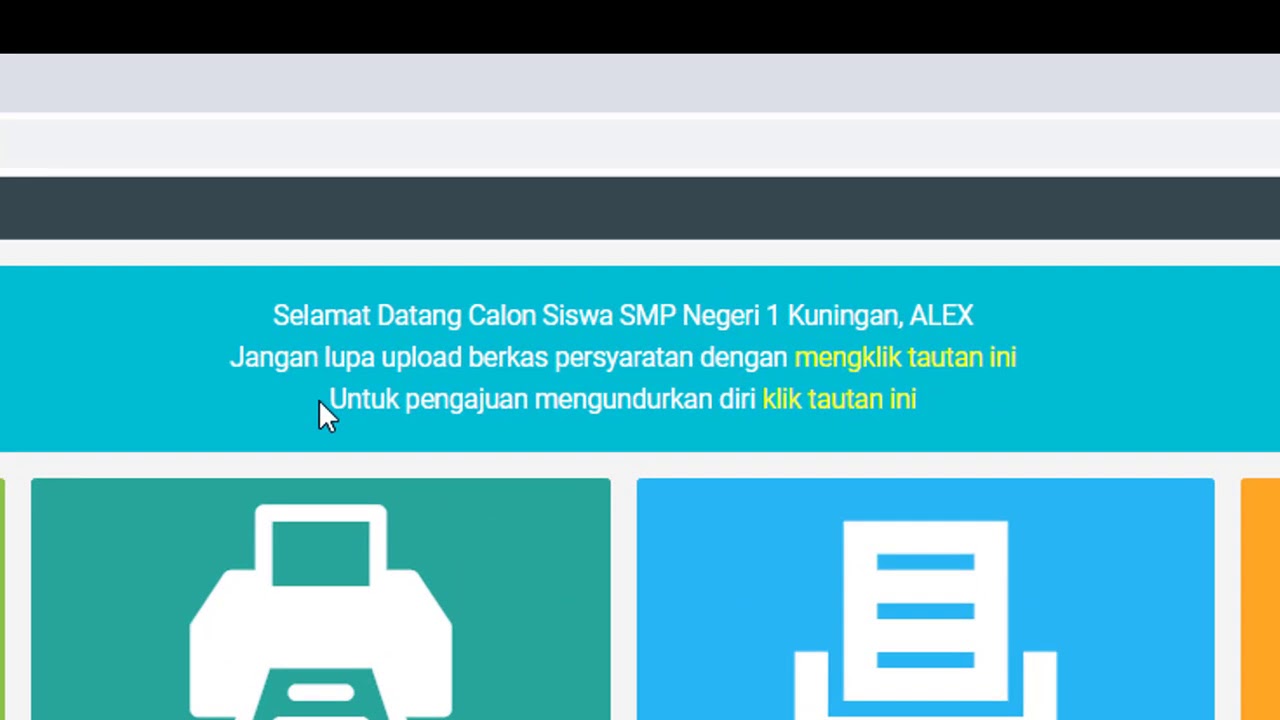 TUTORIAL PPDB ONLINE SMP NEGERI 1 KUNINGAN - YouTube