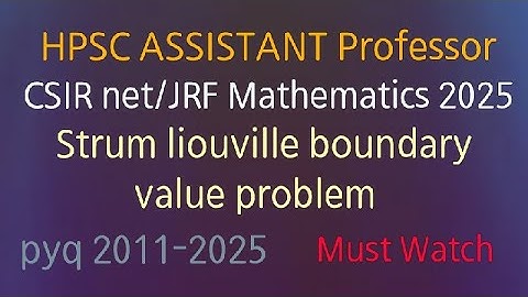 HPSC ASSISTANT Professor | CSIR NET/JRF 2025 Math