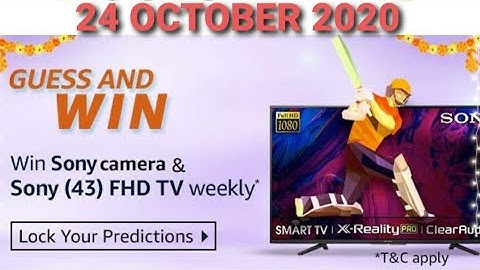 AMAZON GUESS AND WIN QUIZ ANSWERS | 24 OCTOBER 2020