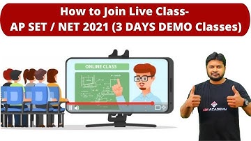 How to Join Live Class- AP SET / NET 2021 Demo Classes ( 3 Days)- AUG 16