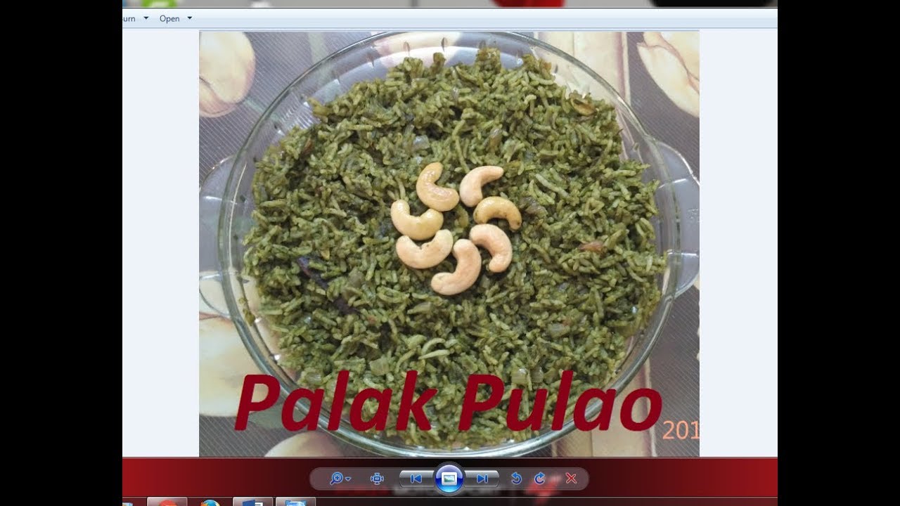 Palak Pulav Palak Pulao Recipe By Raks Kitchen YouTube