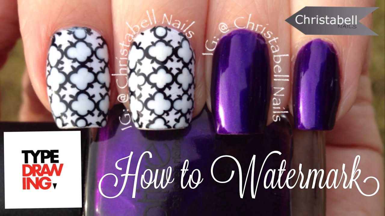 ChristabellNails How to Watermark Your Nail Art Tutorial - YouTube