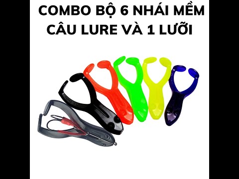 Video Review bộ 6 mồi câu cá lóc Ribbit thái lan 1 lưỡi, mồi... - youtube