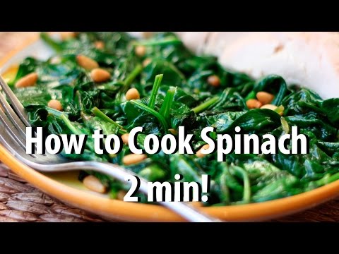 How to Cook: How to Cook Spinach 2 min!