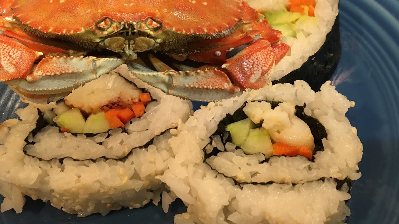 Dungeness Crab Catch And Cook California Rolls With REAL CRAB YouTube Dungeness Crab Catch And Cook California Rolls With REAL CRAB YouTube