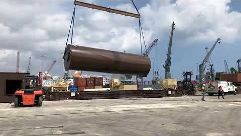 loading asphalt plant on to multiple vessels