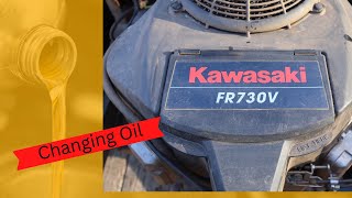 Kawasaki FR730V Oil Change for a Spartan mower #spartan #oilchange #diy
