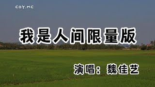 魏佳藝 - 我是人間限量版『就算我生得再普通平凡 好歹老子也是限量版』（動態歌詞/Lyrics Video/無損音質/4k）