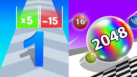 Merge number run Master vs Ball run 2048 - ASMR games ( New Update ) Max level Gameplay 