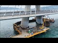 2026.05.28 淡江大橋 主橋塔圍堰施工現況八里端西側觀察  空拍直播