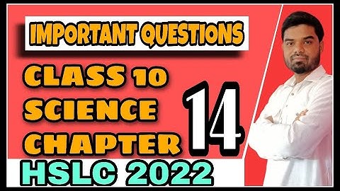 Ch-14 ll Important Questions for HSLC Examination 2022 ll Class X Science by Saikhul Sir