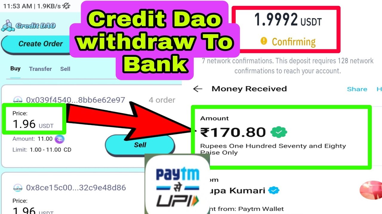How to Withdraw credit Dao Token CD Token withdraw To Bank YouTube