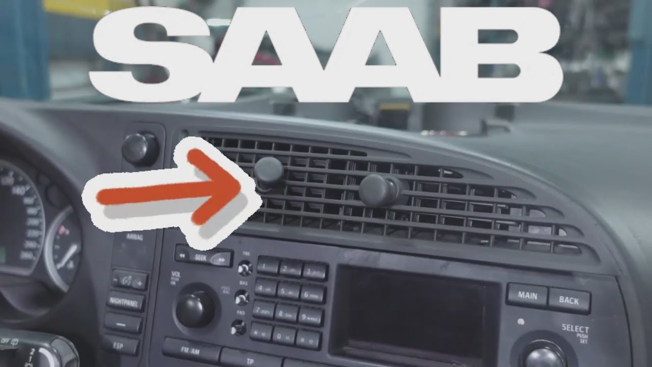 How To Remove SAAB 9-3 2003-2006 Center Air Vent & Infotainment Control Panel