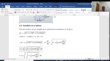 calculus of variation 4 (Geodesics)