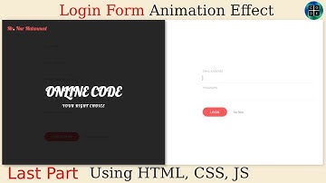 Animation Login Form (4/4) UI Design With HTML, CSS & JS | Online Codes