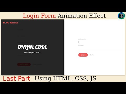 Animation Login Form (4/4) UI Design With HTML, CSS & JS | Online Codes