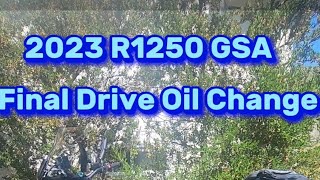 2023 R1250 GSA - How To Change Final Drive Oil