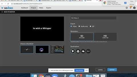 WeVideo Saving and Exporting