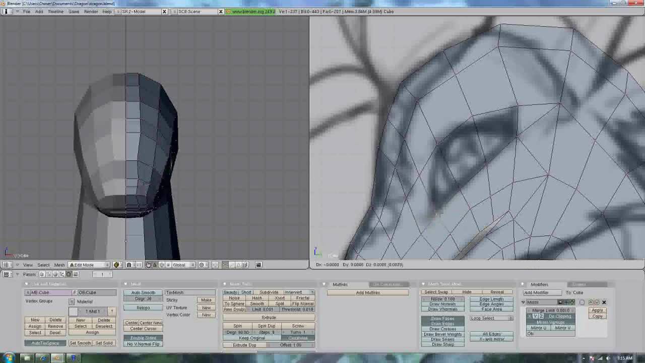 Blender 3D tutorial how to make a dragon 2.0 part 3 - YouTube