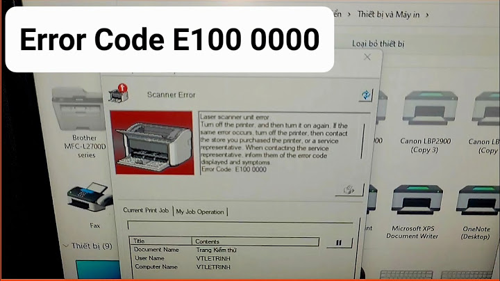 Maã lỗi máy in e 100000 là bị gì năm 2024