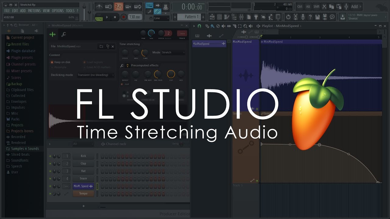 fl studio time stretching automation clip