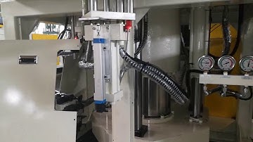 FOMTEC ROTARY TABLE MACHINE under TESTING by FOMTEC Vertical Injection Molding Machine