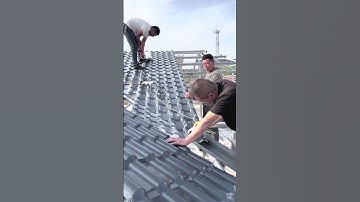 Steel structure roof installation resin tile process