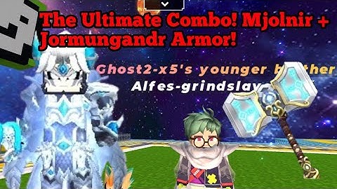 Mjolnir + Jormungandr Armor! Overpowered Combo in Skyblock Blockman Go!