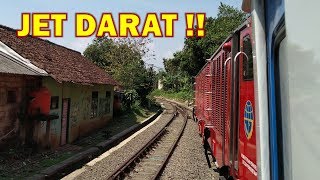 The Red CC 300 Locomotive's Melodious Acceleration Hauls the Additional Pangrango Train