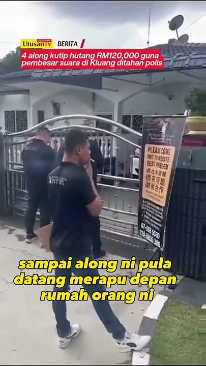 empat along guna pembesar suara kutip hutang di tahan polis