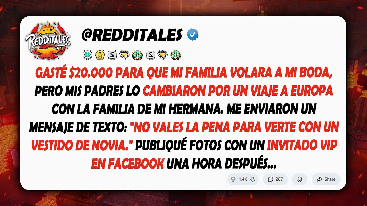 Gasté $20.000 para que mi familia volara a mi boda, pero mis padres lo usaron para...