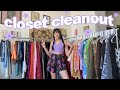 EXTREME closet cleanout | Decluttering + purging SO much clothes!