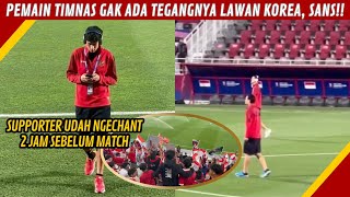 PEMAIN TIMNAS PEDE ABIS MASUK KE LAPANGAN, ULTRAS GARUDA PEMANASAN NGECHANT