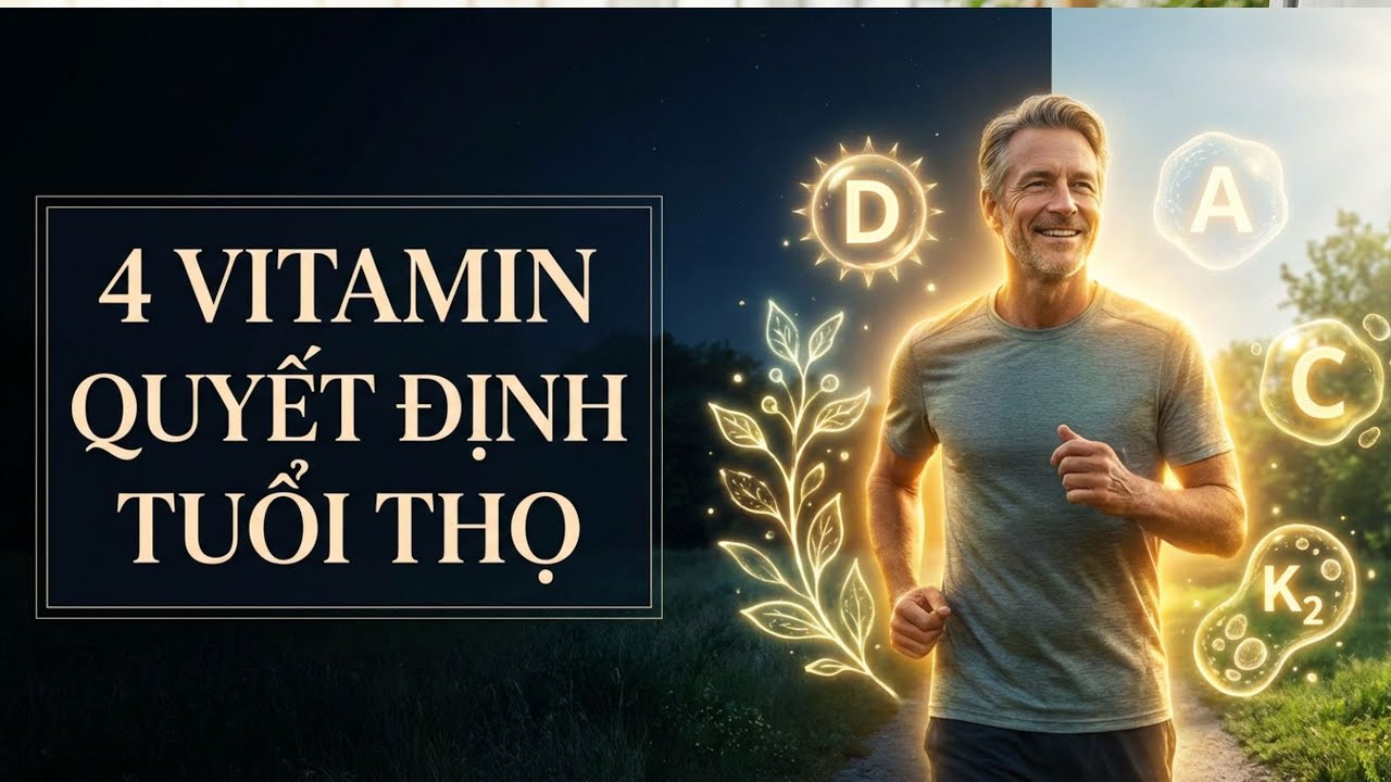 4 Loại Vitamin Âm Thầm Điều Khiển Tuổi Thọ – Thiếu Một, Cơ Thể Xuống Dốc Nhanh