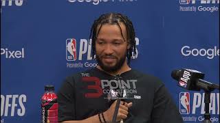 Knicks guard Jalen Brunson's post-game presser after their Game 7 130-109 loss to the Pacers