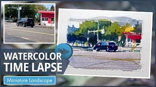 Watercolor Mini Time Lapse - Car on Street