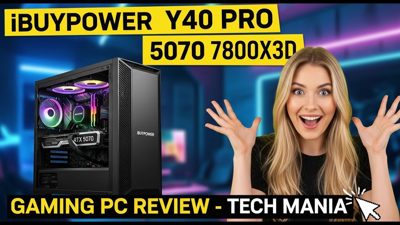 iBUYPOWER Y40 PRO RTX 5070 7800X3D Gaming PC Review - Tech Mania