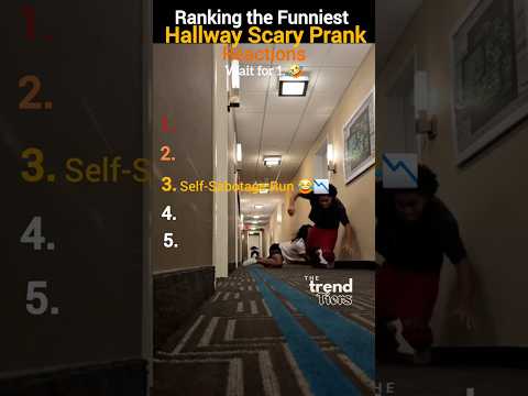 Ranking Funniest Hallway Scary Prank Reactions🎃#shorts #scaryprank#funnyshorts #halloween #reactions