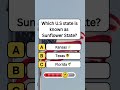 Which U.S state is known as SunFlower State? #shorts #usa #quiz