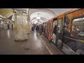 Russia, Moscow, 2X metro ride from Чка́ловская / Ку́рская to Добры́нинская