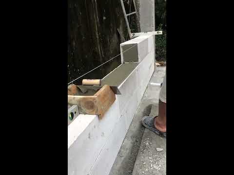 Video Chế bay xây gạch kích thước dày , cho gạch nhẹ AAC ,... - youtube