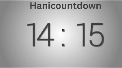 14 Minutes 15 seconds countdown Timer   Beep at the end   Simple Timer fourteen min fifteen sec