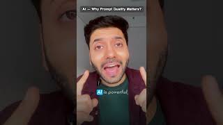 AI Prompt Quality Explained in 1 minute🔥💻🚀 #shorts #interview #coding #viral #trending #job #ai