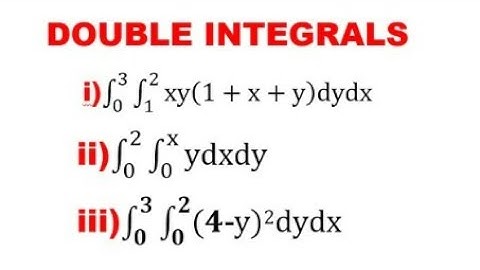 Multiple Integral-Double Integrals Class#1
