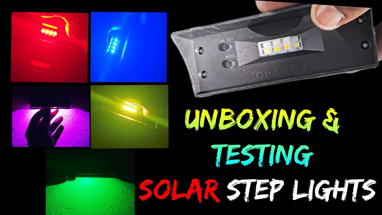 🌈 Ultimate Solar Step Lights Unboxing & Color Test!