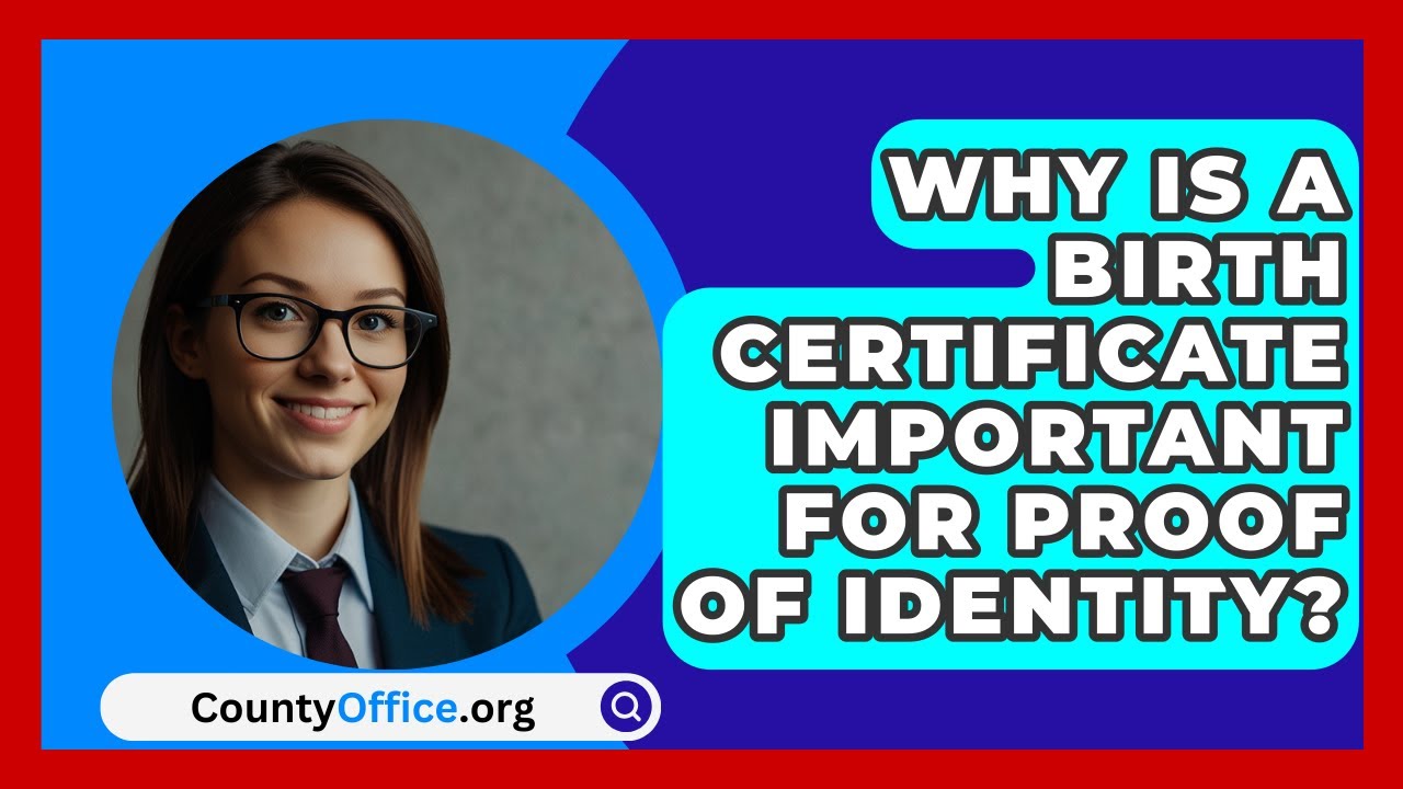 Why Is A Birth Certificate Important For Proof Of Identity? - CountyOffice.org