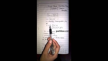 8.1  Introduction to Fixed Point Iteration Method (Urdu/Hindi Tutorial 2016) parhloo.com